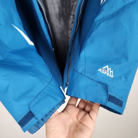 Aspen 3 In 1 Jacket Hooded Parka Removable Inner Jacket Turquoise Size  L - Picture 7 of 16